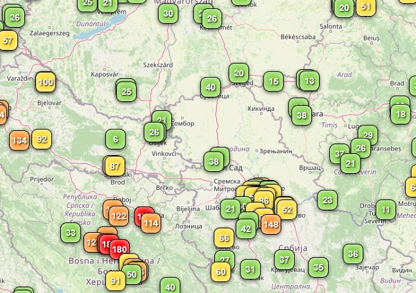 Mapa jakości powietrza