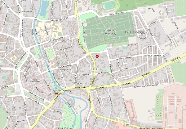 Mapa Słupska