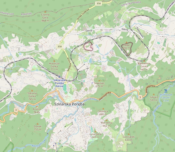 Mapa Szklarskiej Poręby
