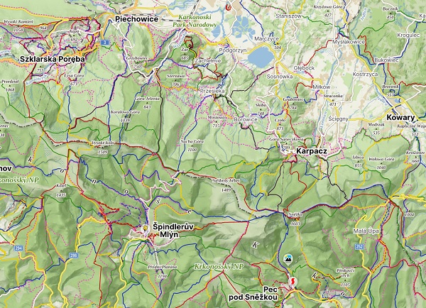 Mapa Karkonoszy